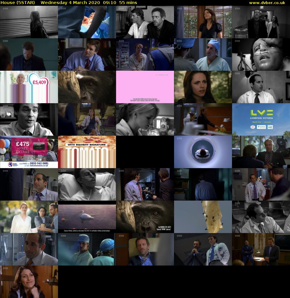 House (5STAR) Wednesday 4 March 2020 09:10 - 10:05