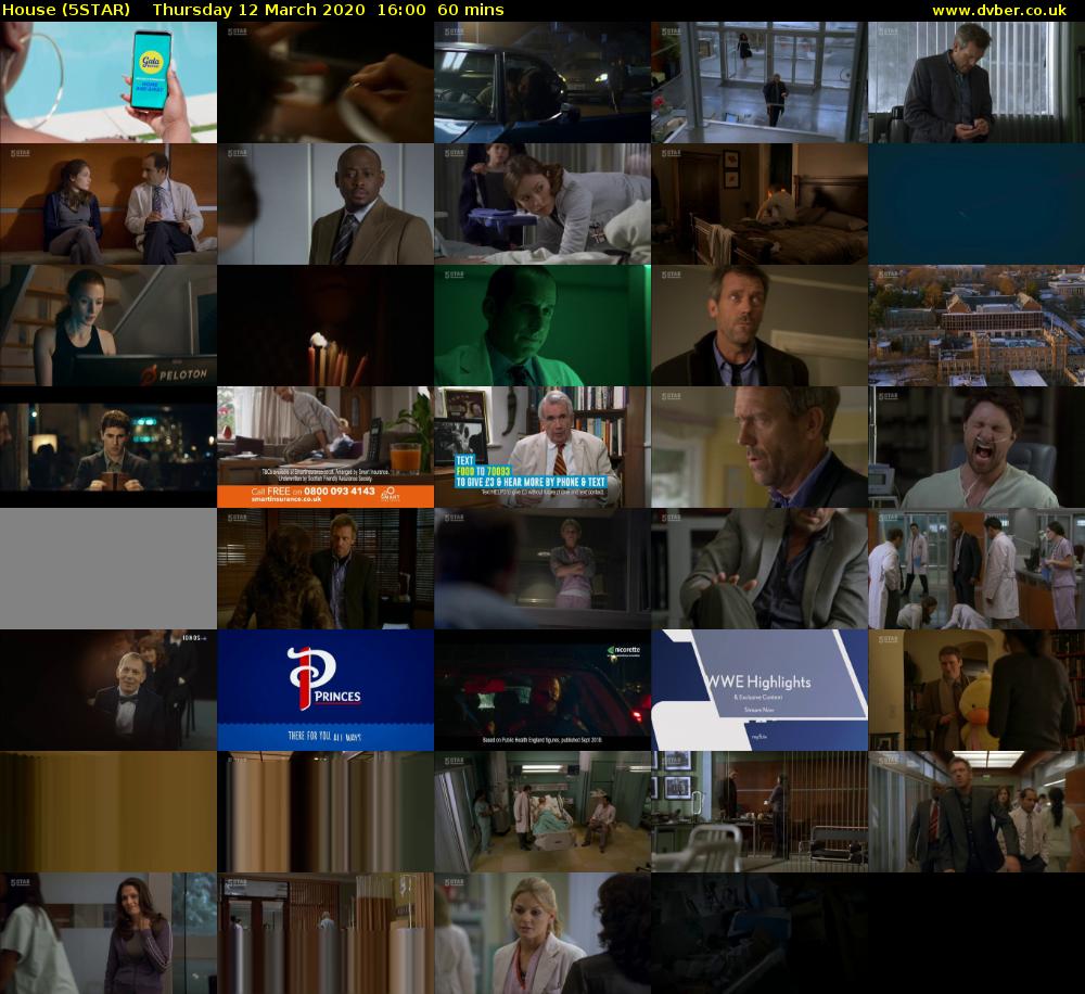 House (5STAR) Thursday 12 March 2020 16:00 - 17:00