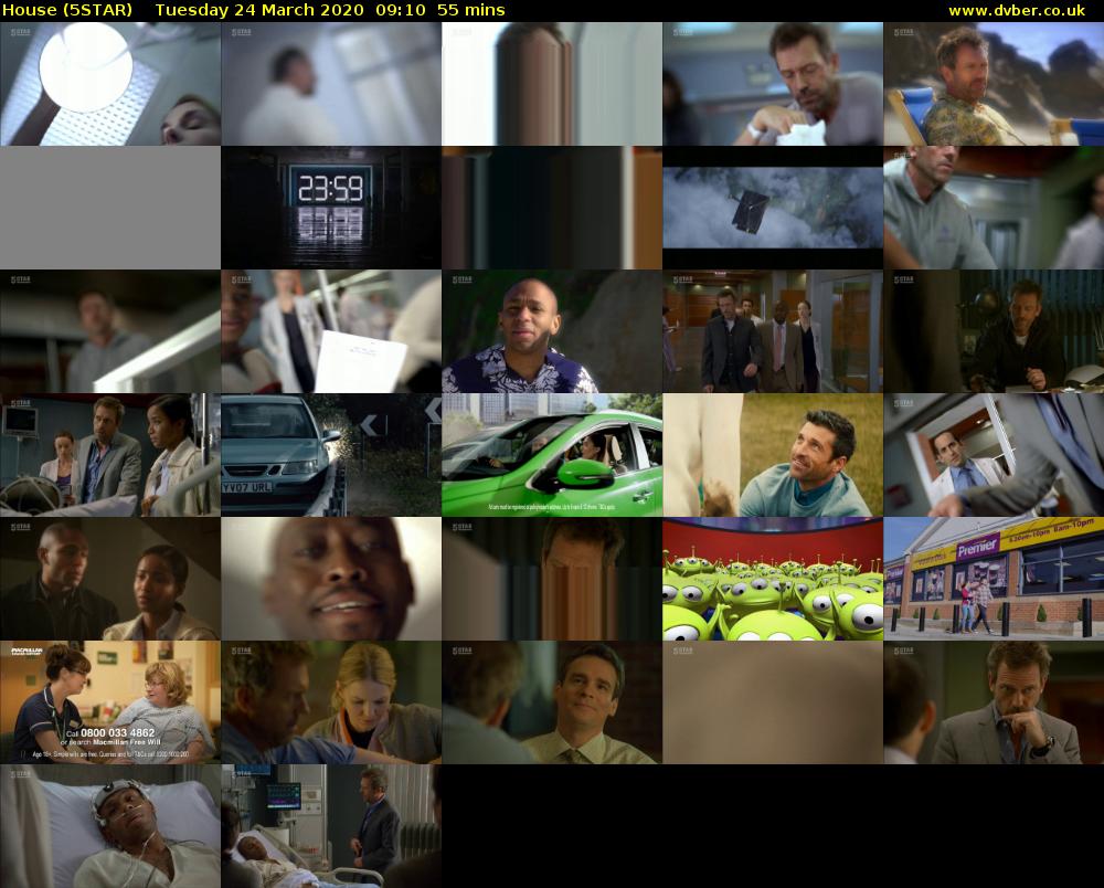 House (5STAR) Tuesday 24 March 2020 09:10 - 10:05