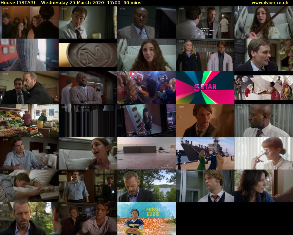 House (5STAR) Wednesday 25 March 2020 17:00 - 18:00