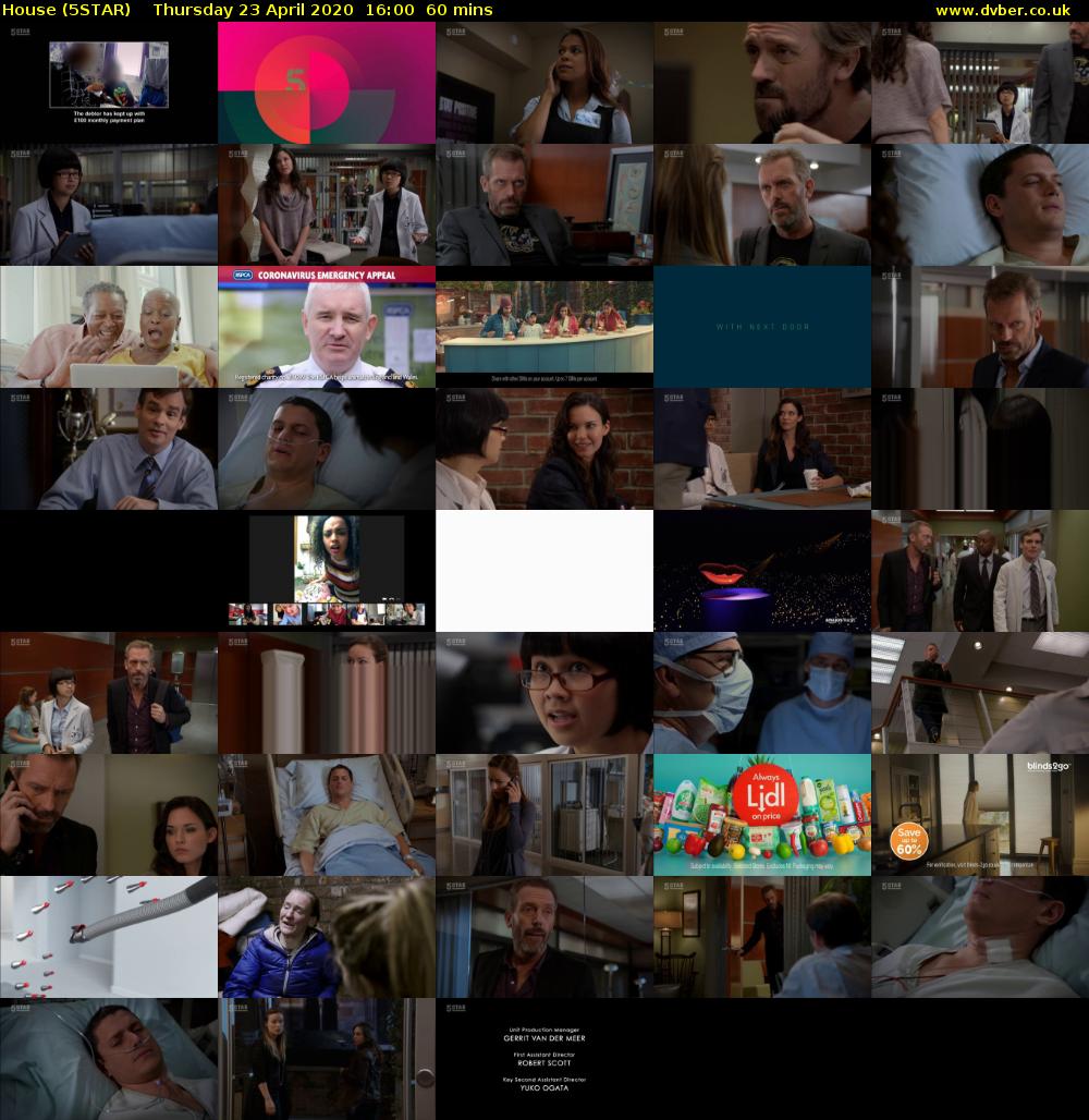 House (5STAR) Thursday 23 April 2020 16:00 - 17:00