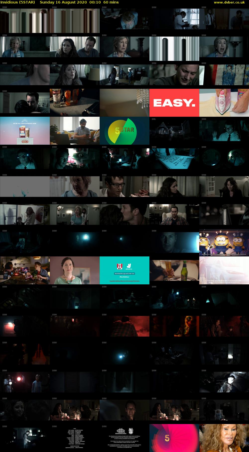 Insidious (5STAR) Sunday 16 August 2020 00:10 - 01:10