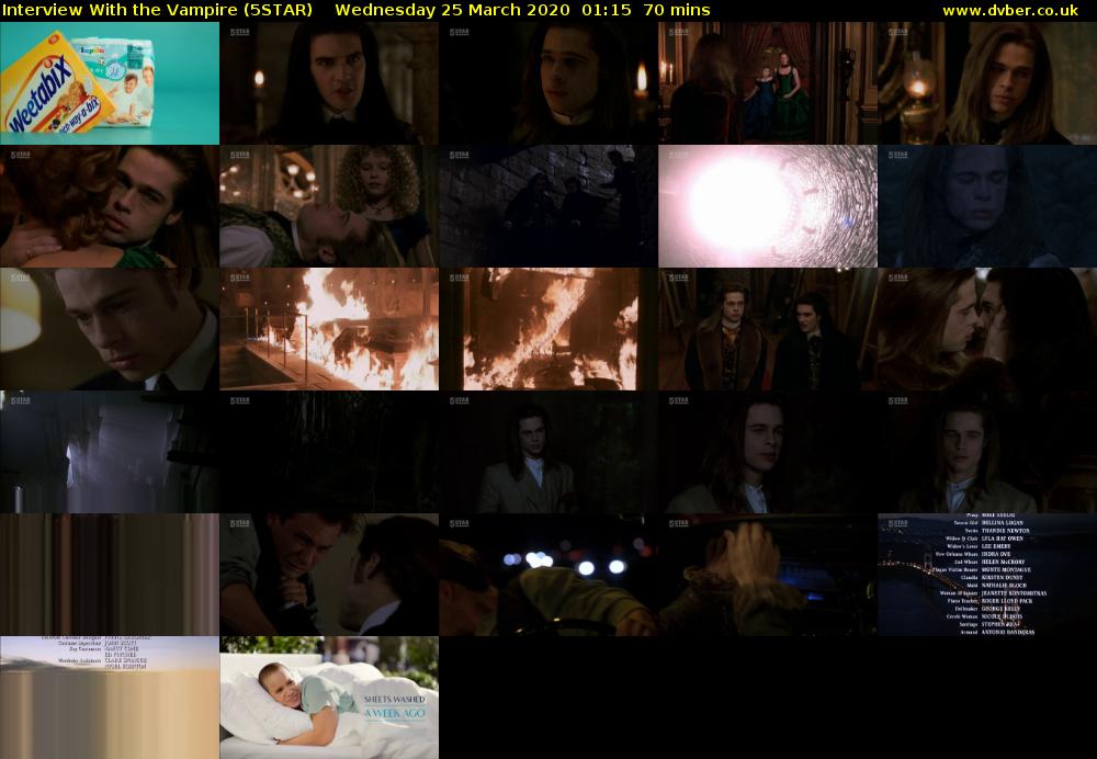 Interview With the Vampire (5STAR) Wednesday 25 March 2020 01:15 - 02:25