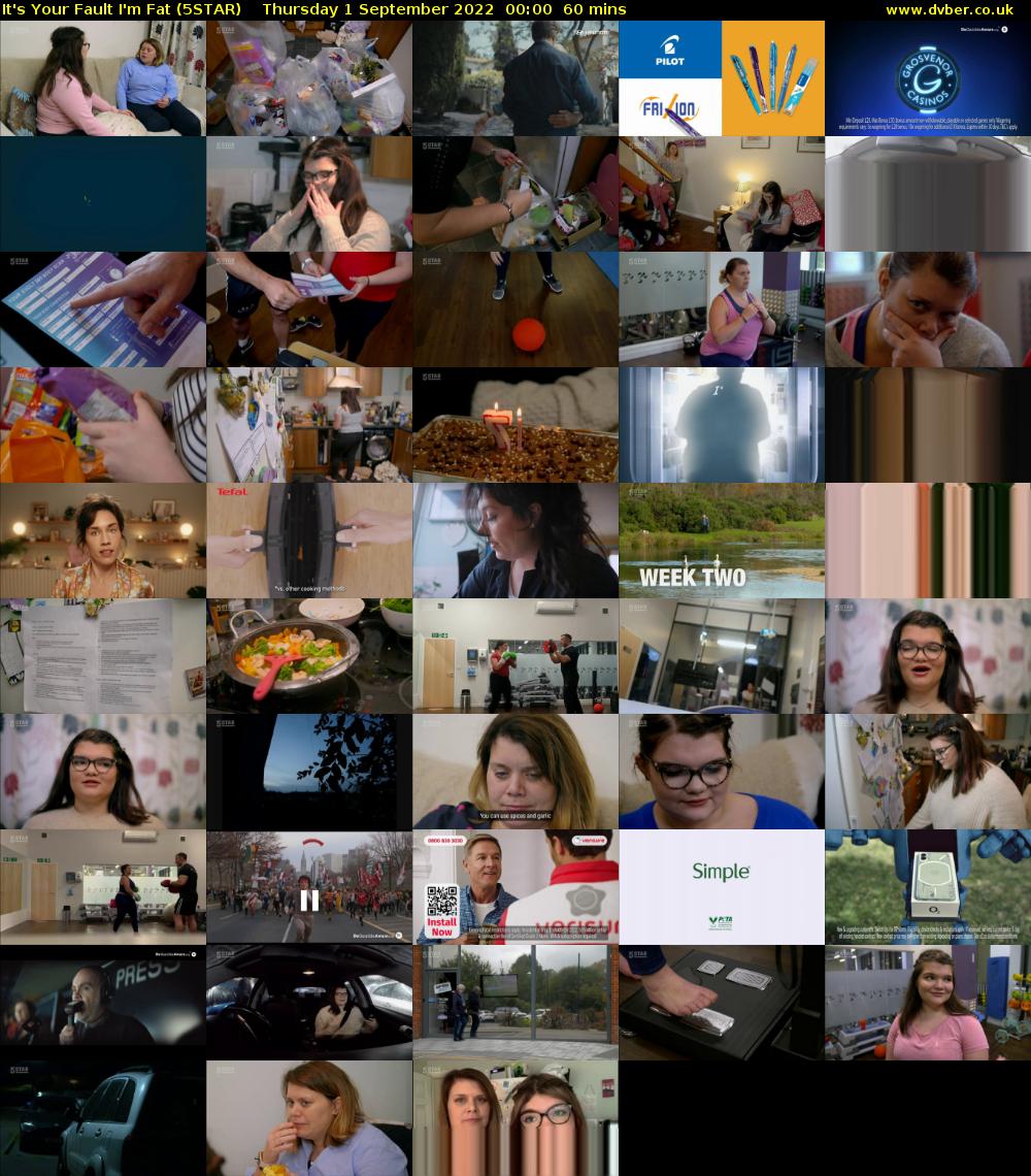 It's Your Fault I'm Fat (5STAR) Thursday 1 September 2022 00:00 - 01:00