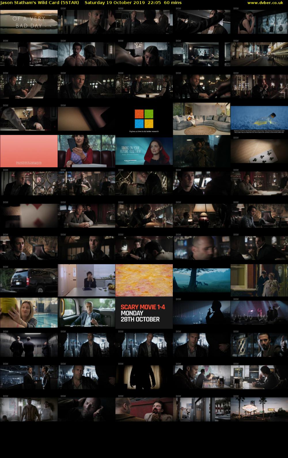 Jason Statham's Wild Card (5STAR) Saturday 19 October 2019 22:05 - 23:05