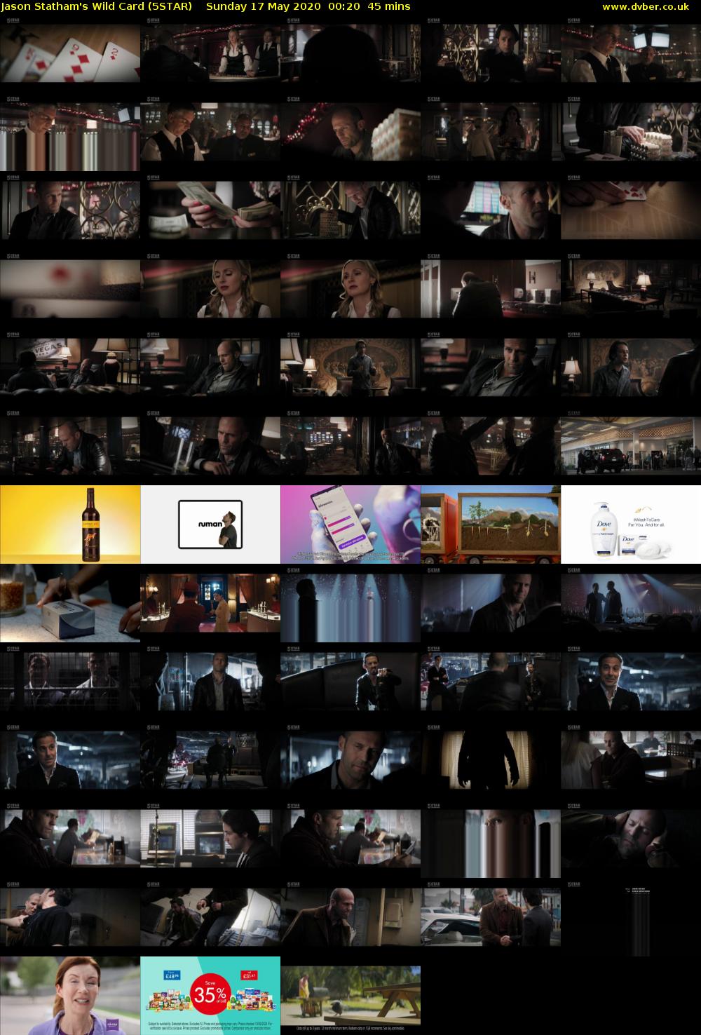 Jason Statham's Wild Card (5STAR) Sunday 17 May 2020 00:20 - 01:05