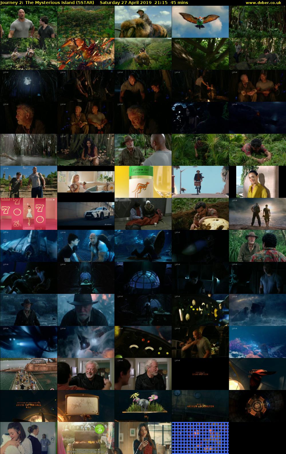 Journey 2: The Mysterious Island (5STAR) Saturday 27 April 2019 21:15 - 22:00