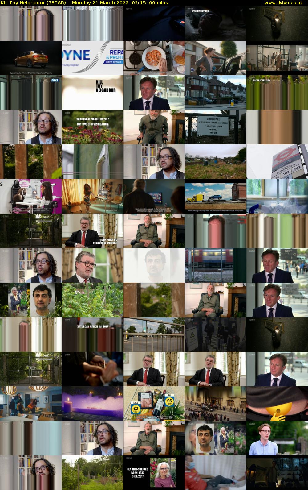 Kill Thy Neighbour (5STAR) Monday 21 March 2022 02:15 - 03:15