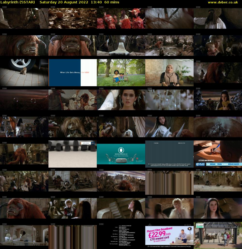 Labyrinth (5STAR) Saturday 20 August 2022 13:40 - 14:40