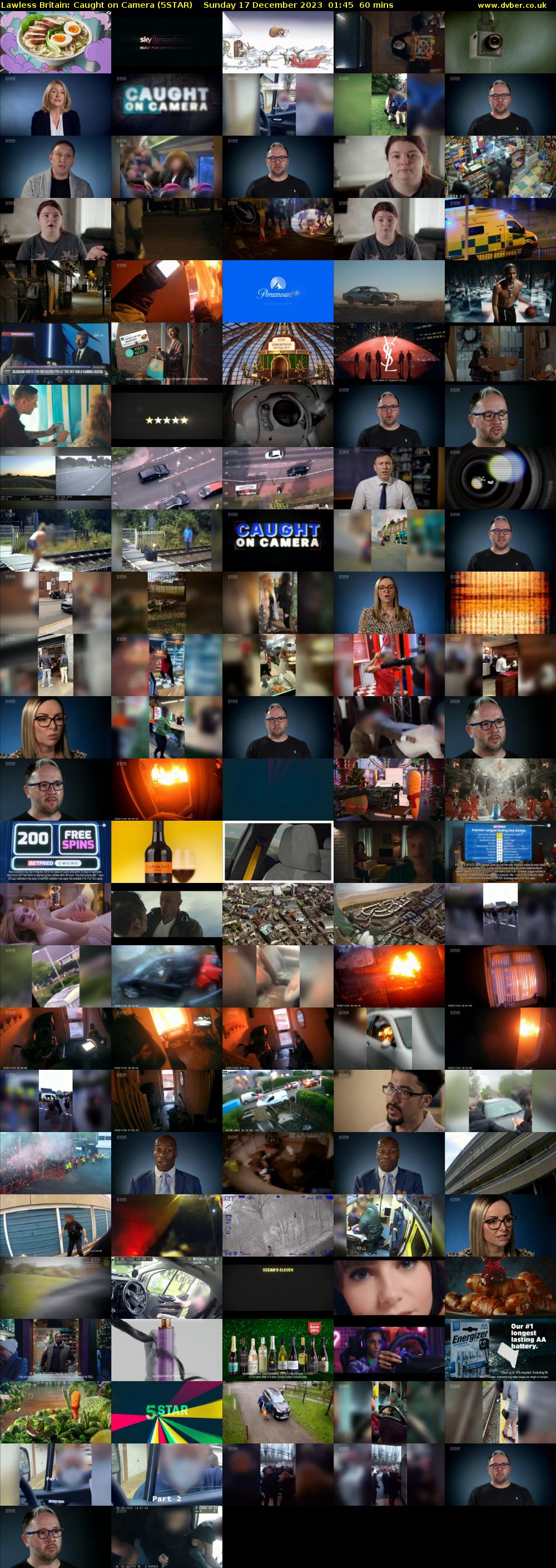 Lawless Britain: Caught on Camera (5STAR) Sunday 17 December 2023 01:45 - 02:45