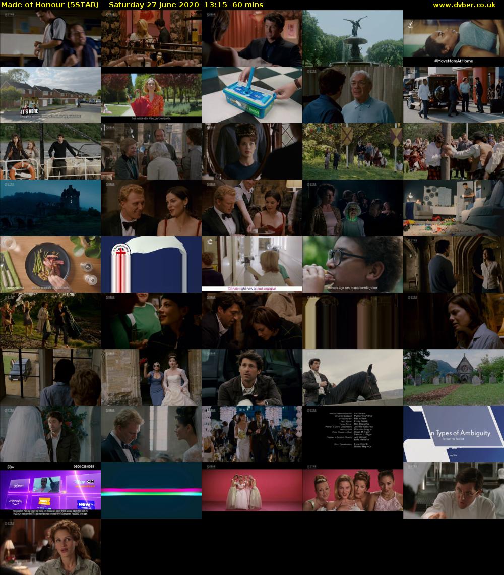 Made of Honour (5STAR) Saturday 27 June 2020 13:15 - 14:15