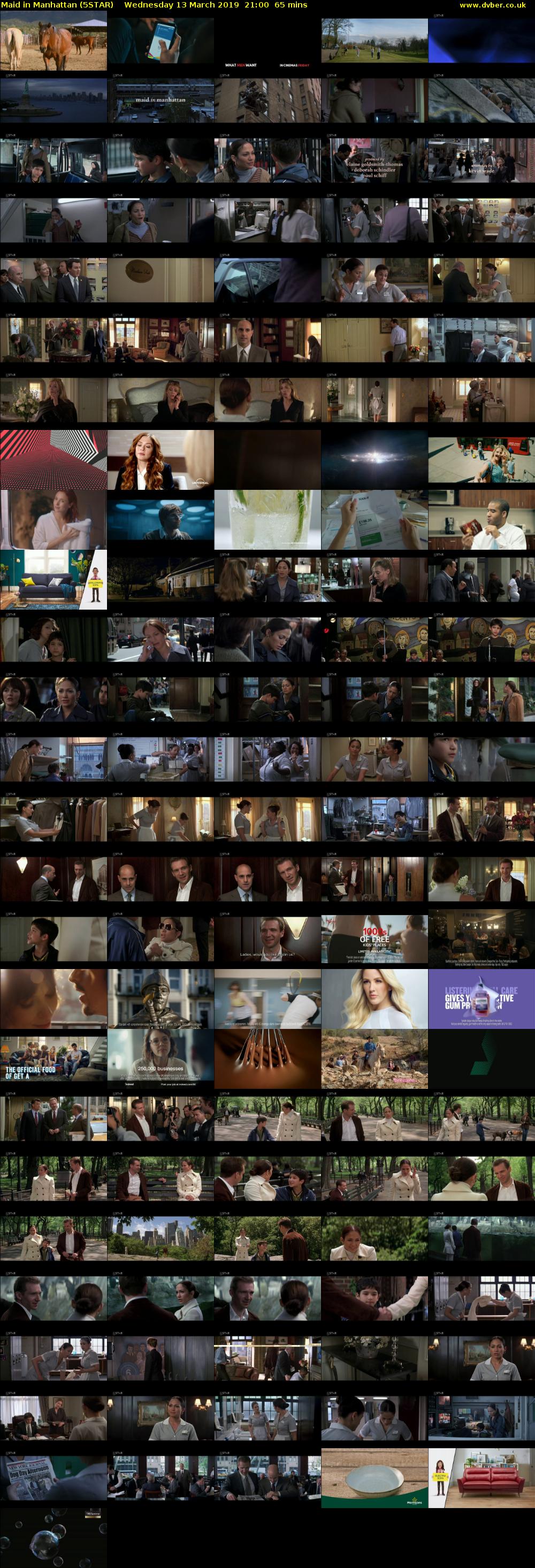 Maid in Manhattan (5STAR) Wednesday 13 March 2019 21:00 - 22:05