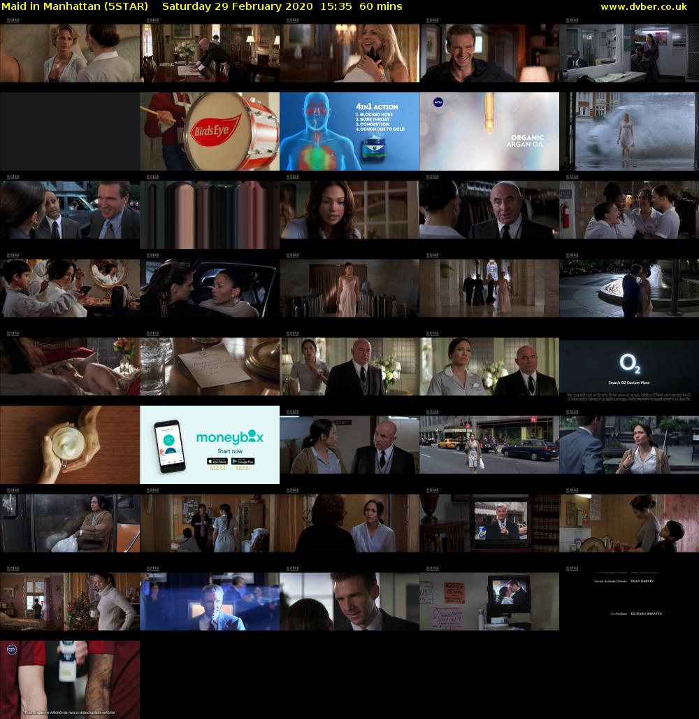 Maid in Manhattan (5STAR) Saturday 29 February 2020 15:35 - 16:35