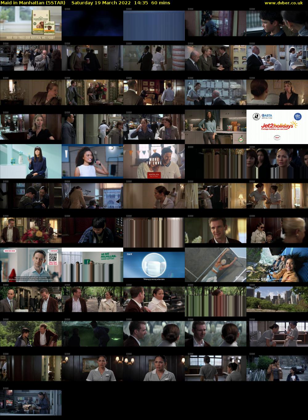 Maid in Manhattan (5STAR) Saturday 19 March 2022 14:35 - 15:35