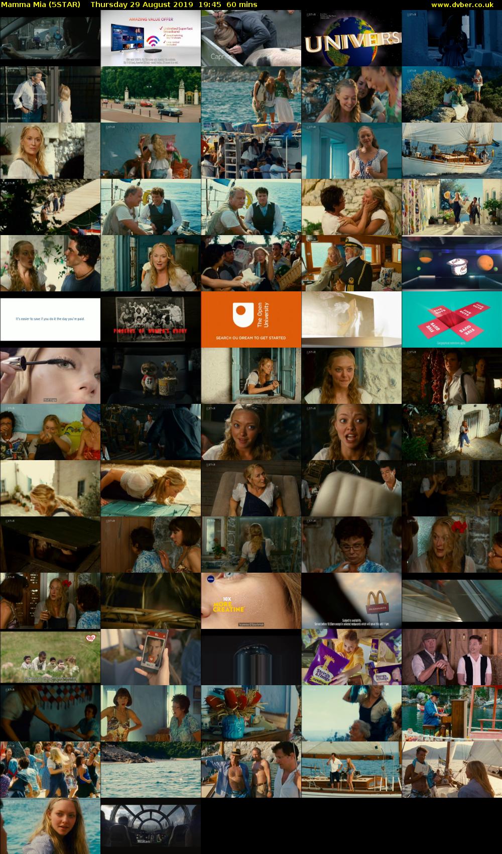 Mamma Mia (5STAR) Thursday 29 August 2019 19:45 - 20:45