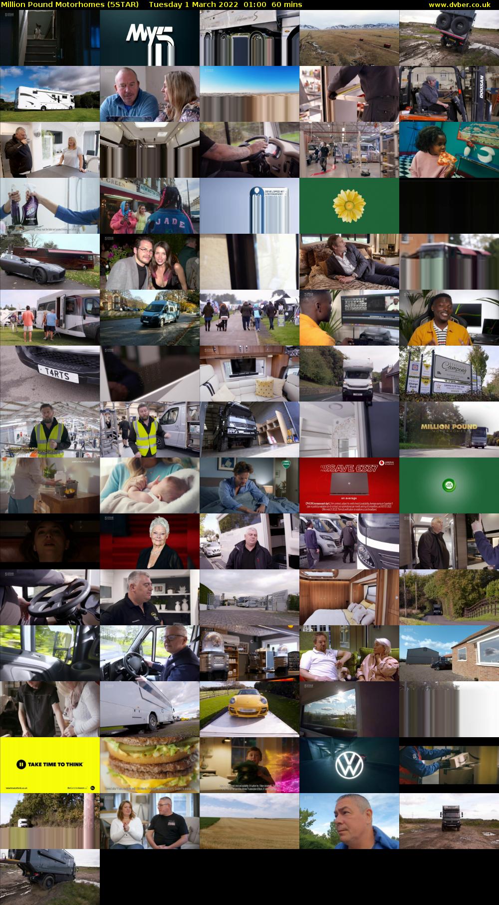 Million Pound Motorhomes (5STAR) Tuesday 1 March 2022 01:00 - 02:00