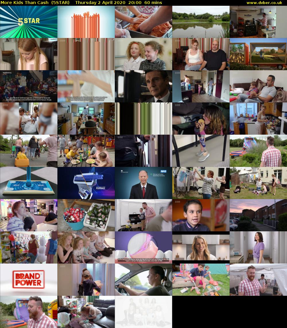 More Kids Than Cash  (5STAR) Thursday 2 April 2020 20:00 - 21:00