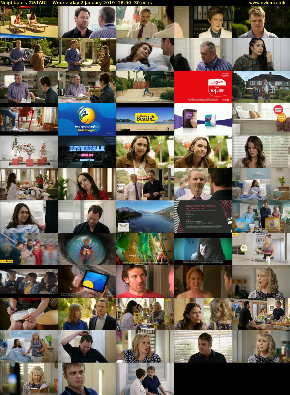 Neighbours (5STAR) Wednesday 2 January 2019 18:00 - 18:30