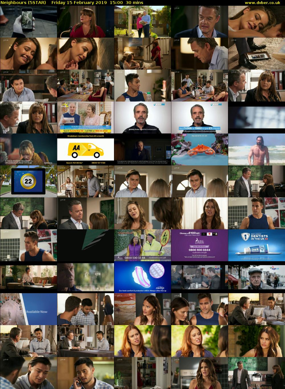 Neighbours (5STAR) Friday 15 February 2019 15:00 - 15:30