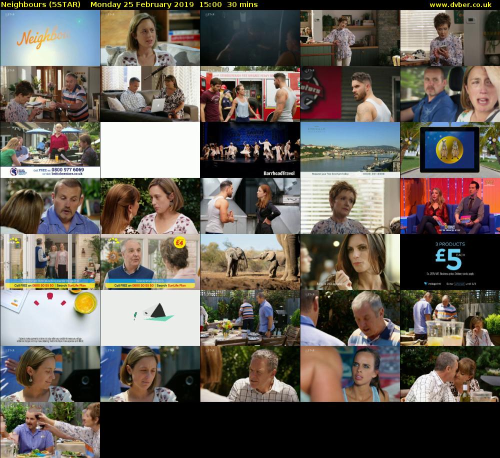 Neighbours (5STAR) Monday 25 February 2019 15:00 - 15:30