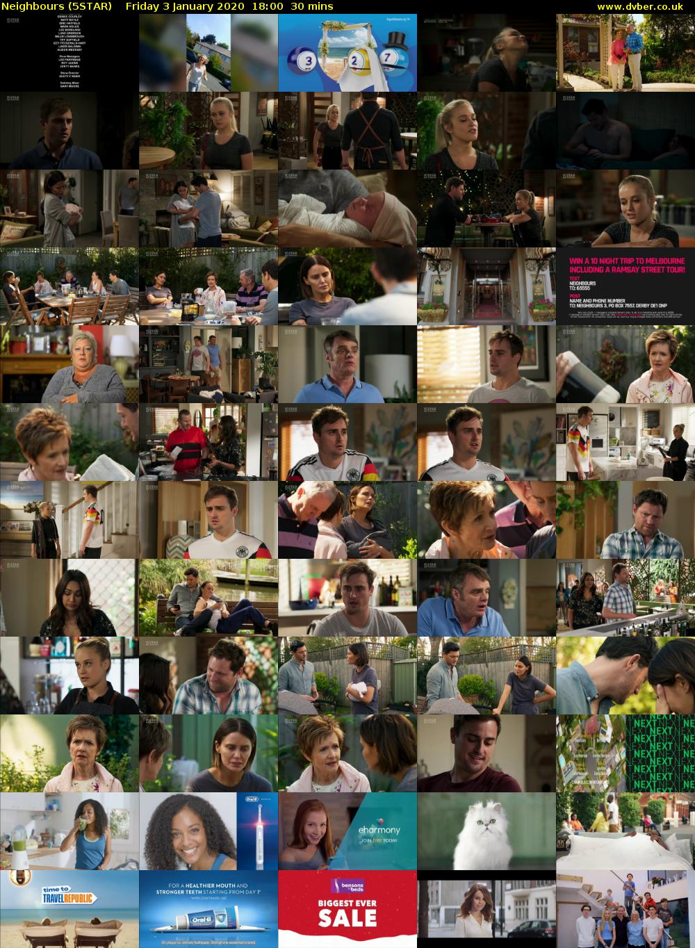 Neighbours (5STAR) Friday 3 January 2020 18:00 - 18:30