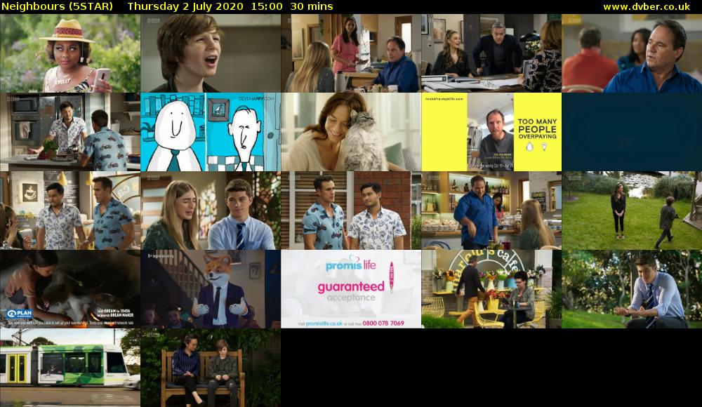 Neighbours (5STAR) Thursday 2 July 2020 15:00 - 15:30