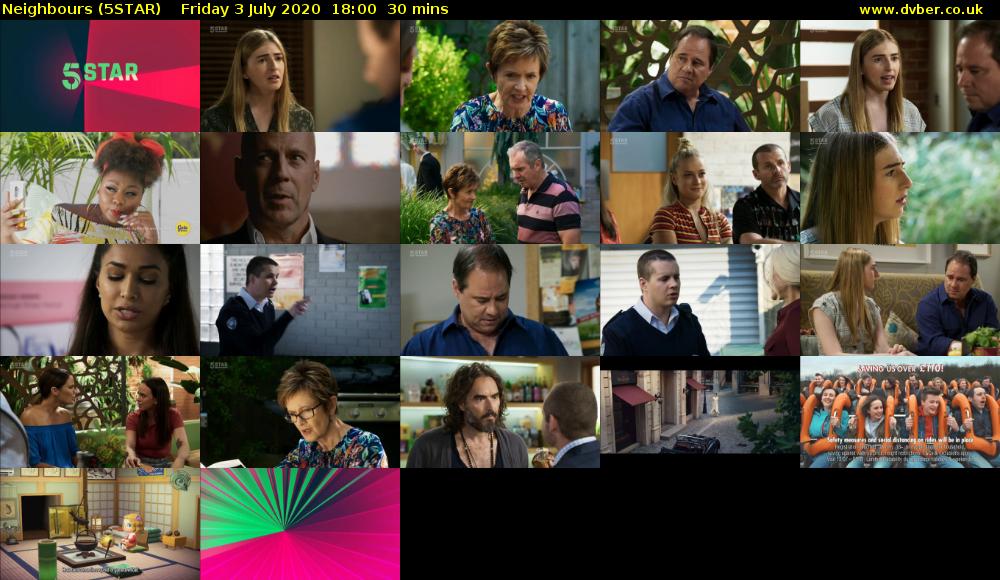 Neighbours (5STAR) Friday 3 July 2020 18:00 - 18:30