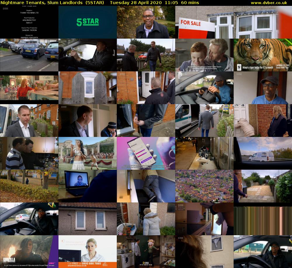 Nightmare Tenants, Slum Landlords  (5STAR) Tuesday 28 April 2020 11:05 - 12:05