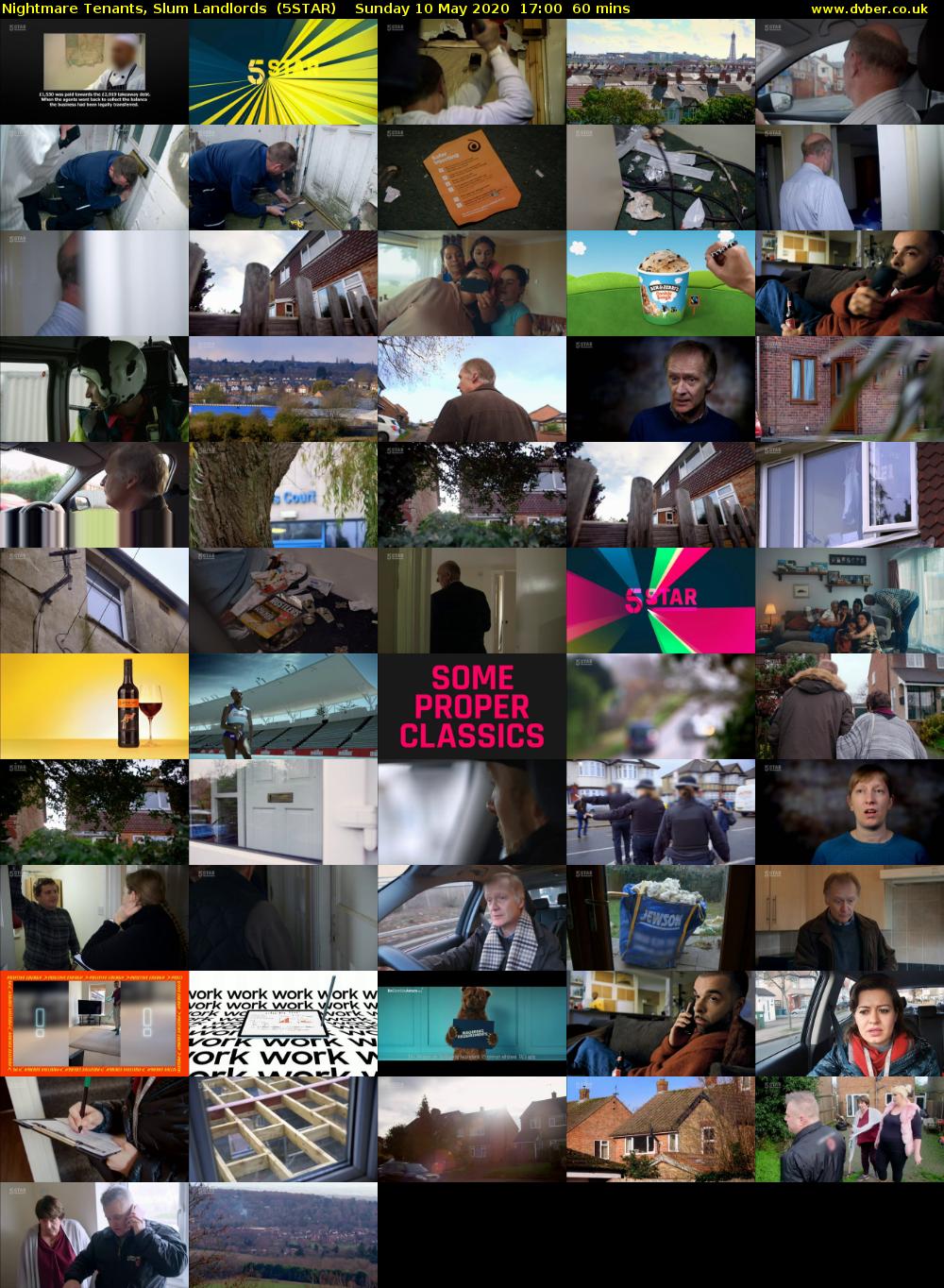 Nightmare Tenants, Slum Landlords  (5STAR) Sunday 10 May 2020 17:00 - 18:00