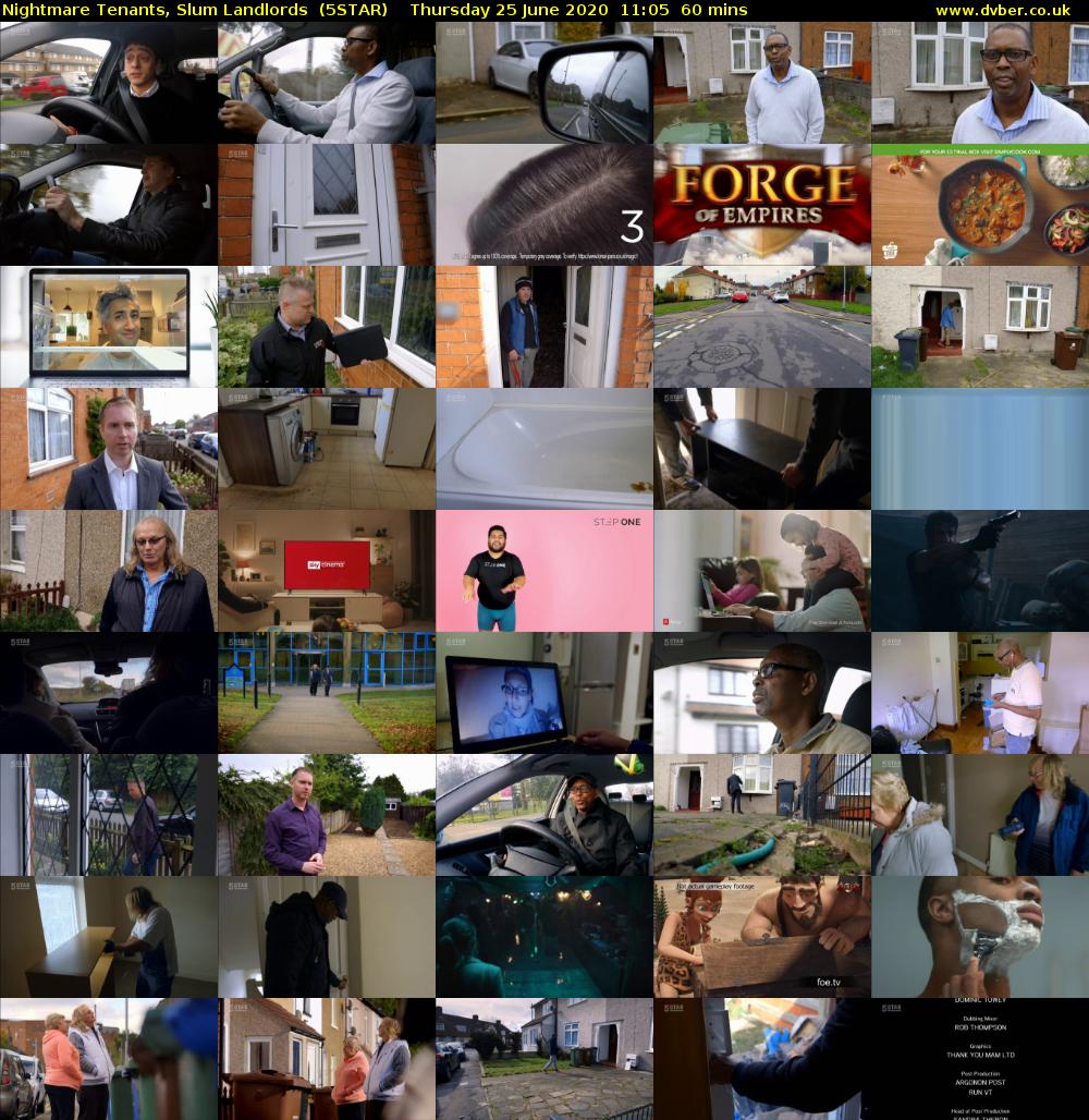 Nightmare Tenants, Slum Landlords  (5STAR) Thursday 25 June 2020 11:05 - 12:05