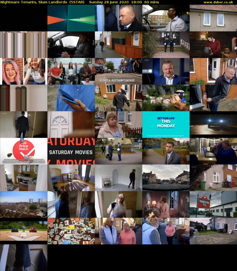 Nightmare Tenants, Slum Landlords  (5STAR) Sunday 28 June 2020 18:00 - 19:00