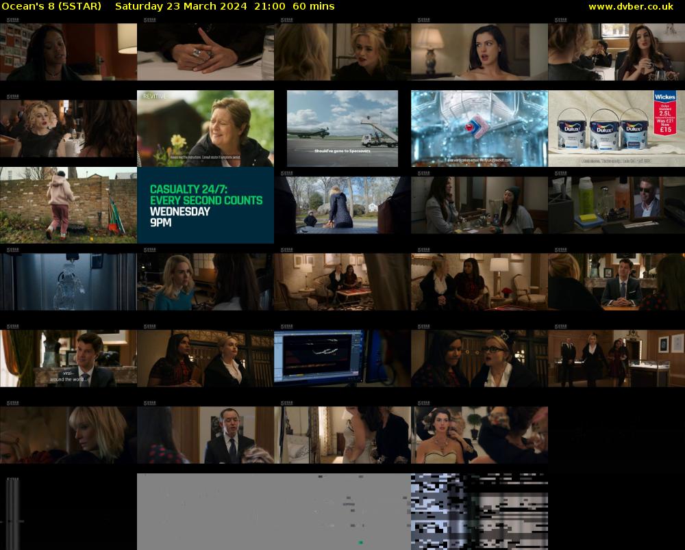 Ocean's 8 (5STAR) Saturday 23 March 2024 21:00 - 22:00
