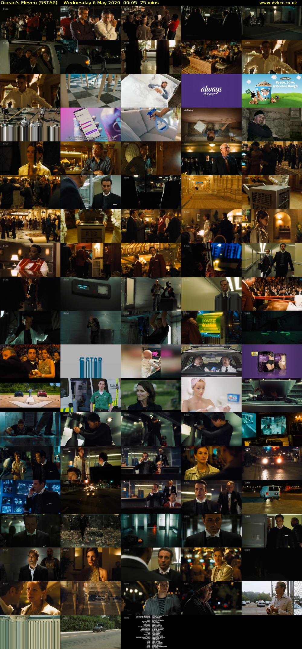 Ocean's Eleven (5STAR) Wednesday 6 May 2020 00:05 - 01:20