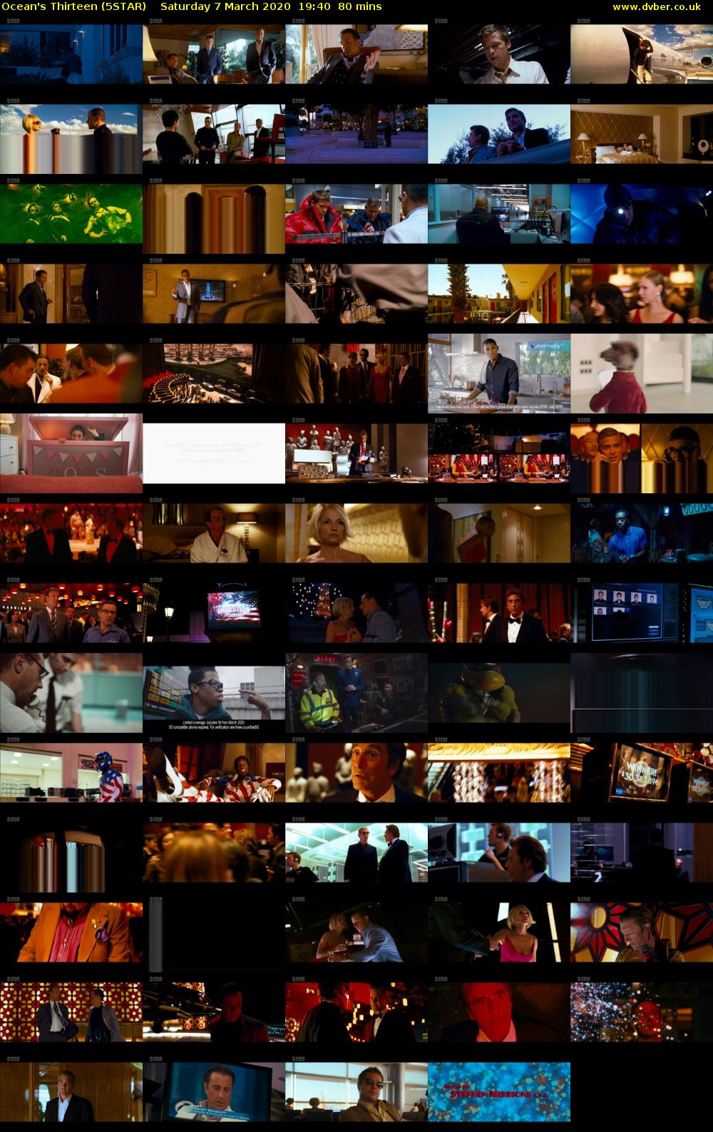 Ocean's Thirteen (5STAR) Saturday 7 March 2020 19:40 - 21:00