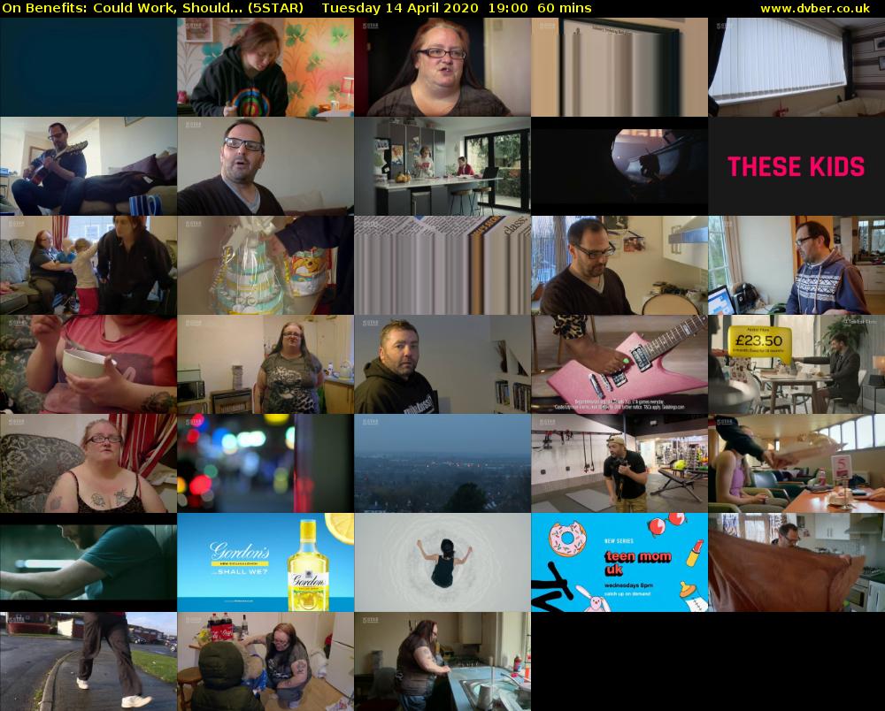 On Benefits: Could Work, Should... (5STAR) Tuesday 14 April 2020 19:00 - 20:00