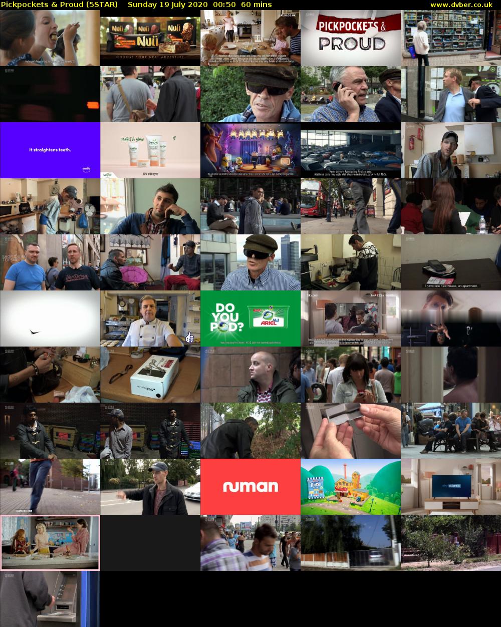 Pickpockets & Proud (5STAR) Sunday 19 July 2020 00:50 - 01:50
