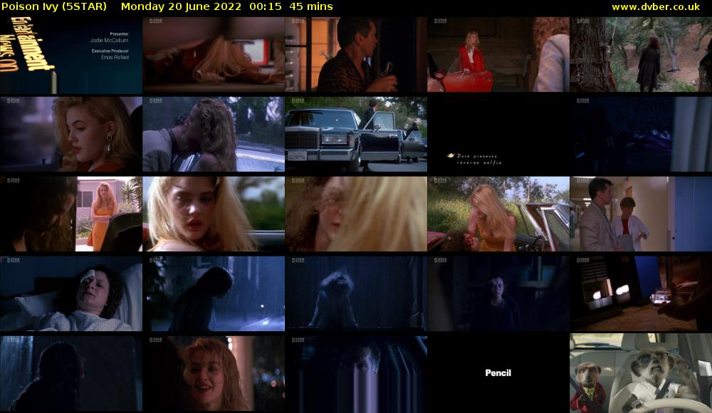 Poison Ivy (5STAR) Monday 20 June 2022 00:15 - 01:00