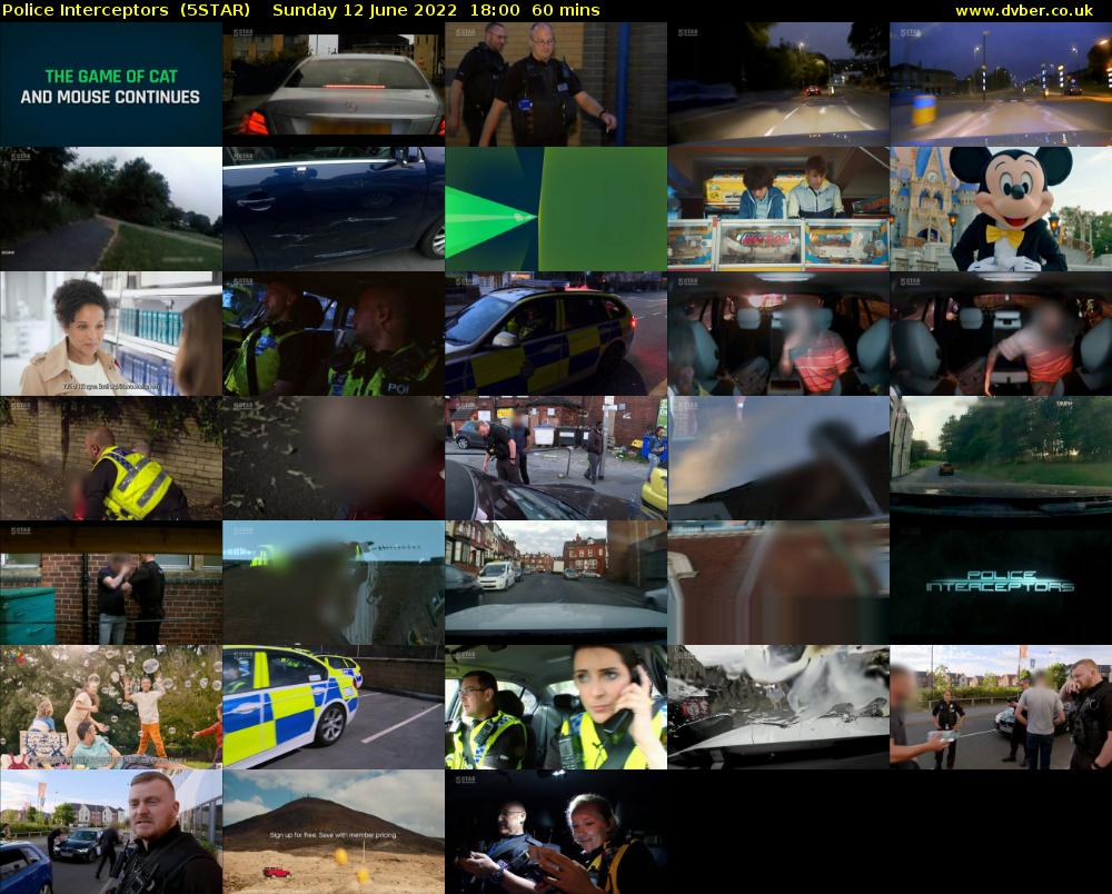 Police Interceptors  (5STAR) Sunday 12 June 2022 18:00 - 19:00