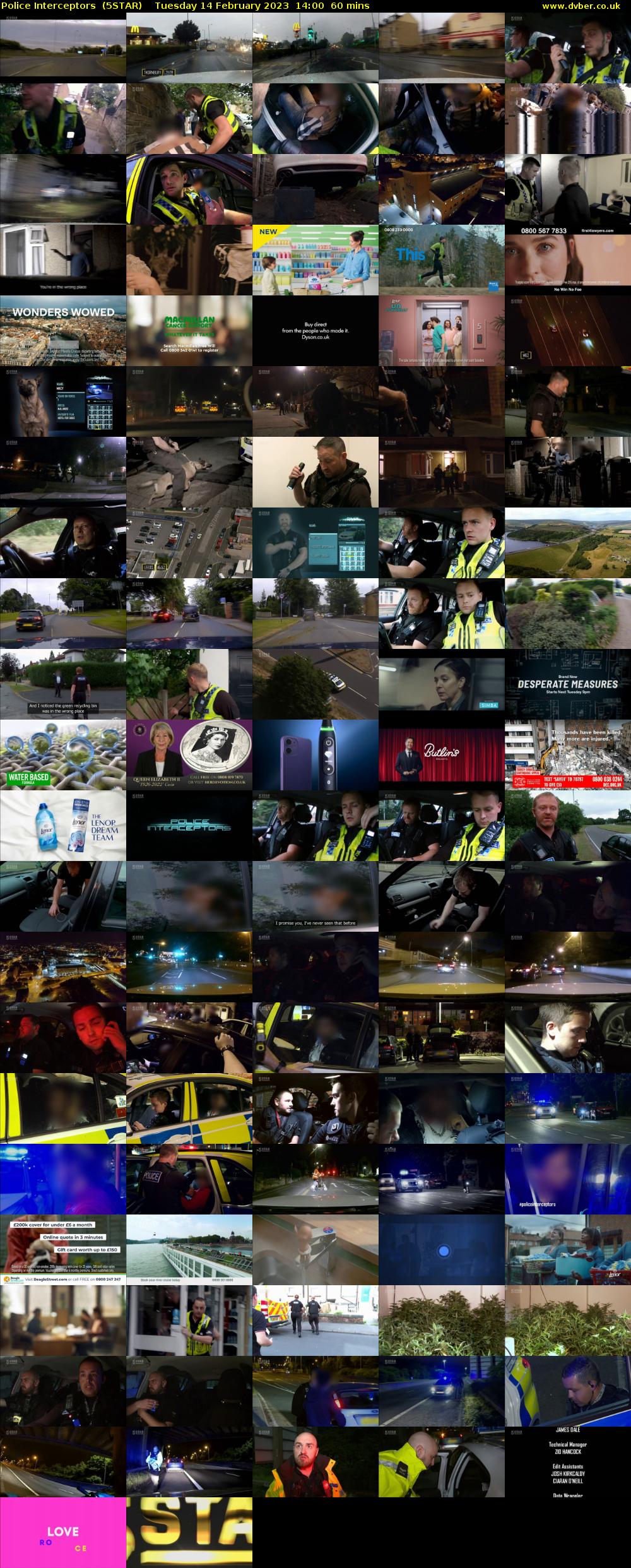 Police Interceptors  (5STAR) Tuesday 14 February 2023 14:00 - 15:00