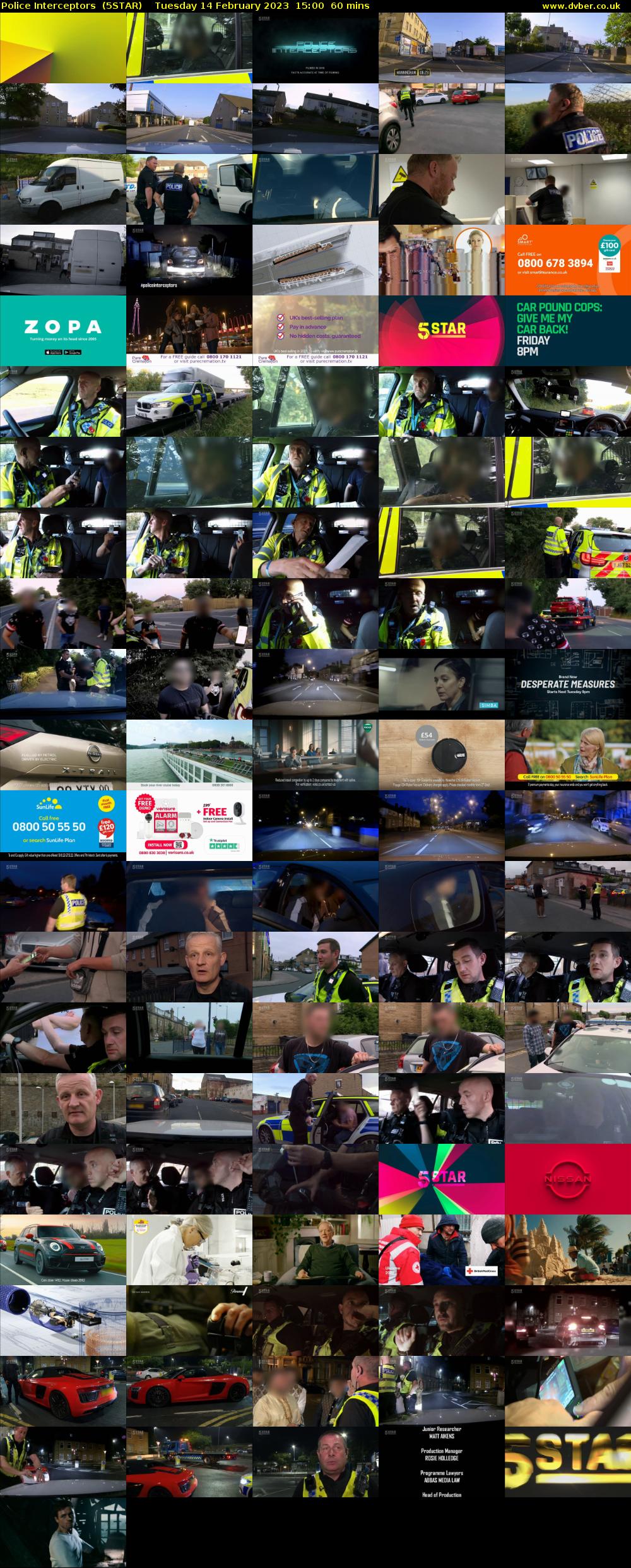 Police Interceptors  (5STAR) Tuesday 14 February 2023 15:00 - 16:00