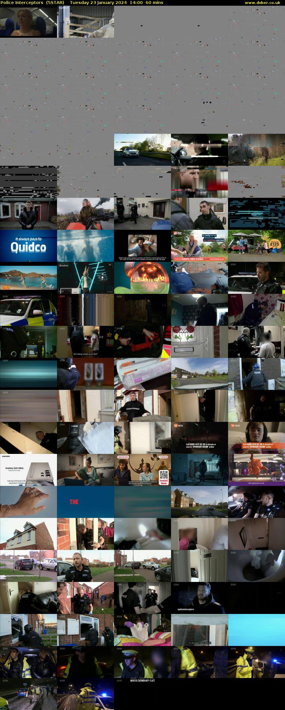 Police Interceptors  (5STAR) Tuesday 23 January 2024 14:00 - 15:00