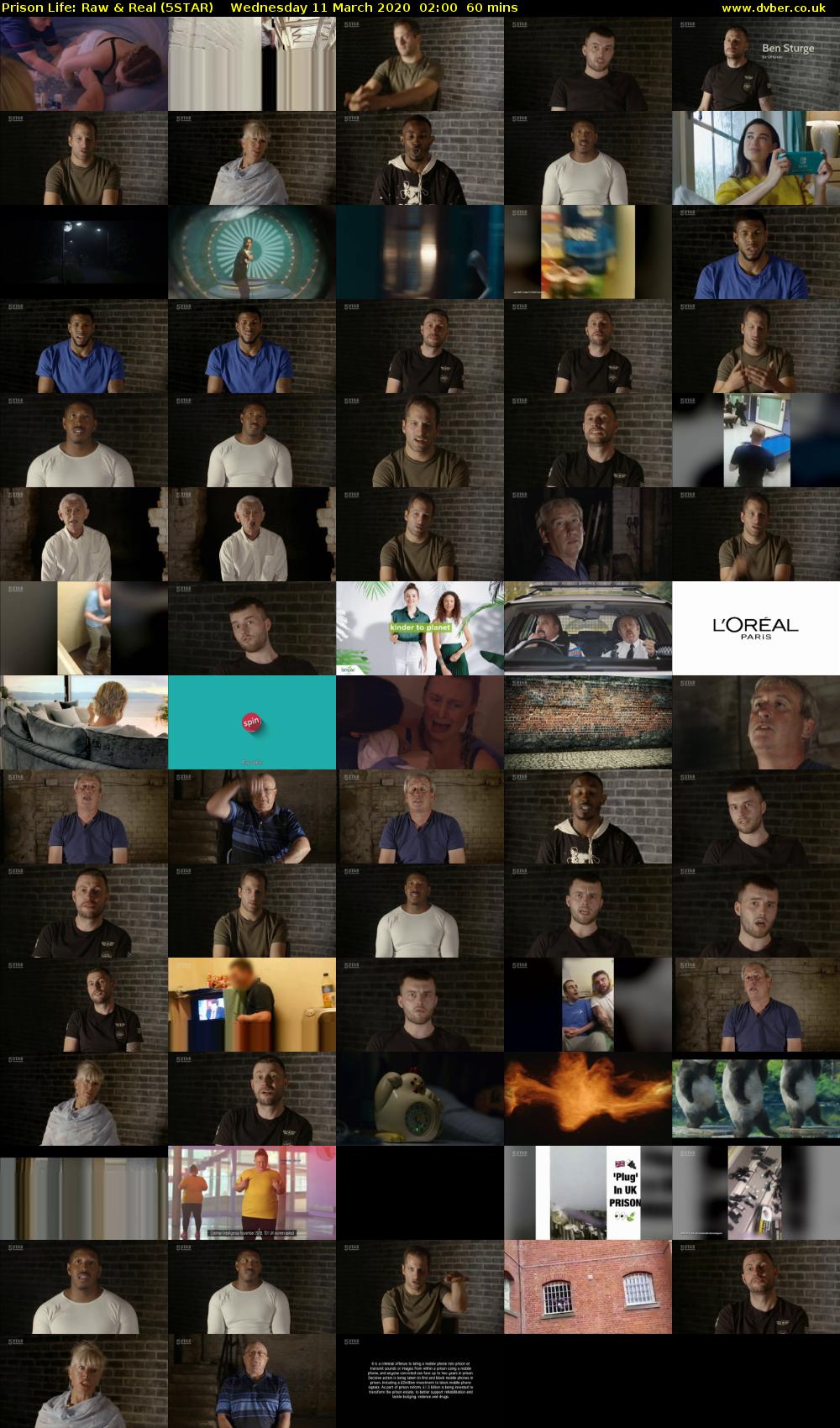 Prison Life: Raw & Real (5STAR) Wednesday 11 March 2020 02:00 - 03:00
