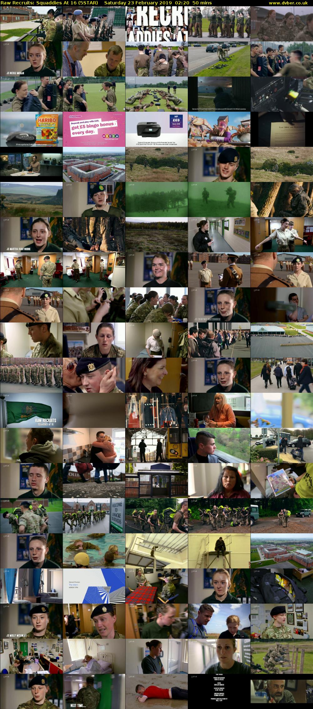 Raw Recruits: Squaddies At 16 (5STAR) Saturday 23 February 2019 02:20 - 03:10