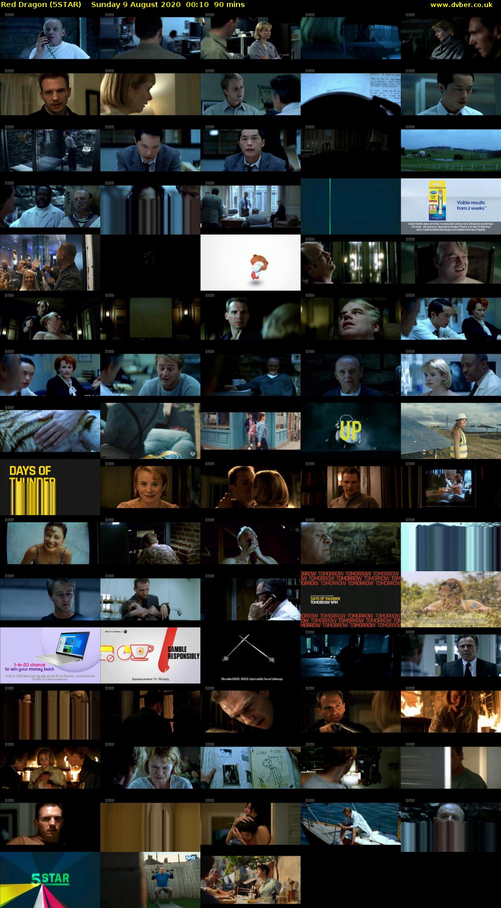 Red Dragon (5STAR) Sunday 9 August 2020 00:10 - 01:40