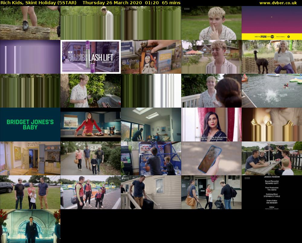 Rich Kids, Skint Holiday (5STAR) Thursday 26 March 2020 01:20 - 02:25