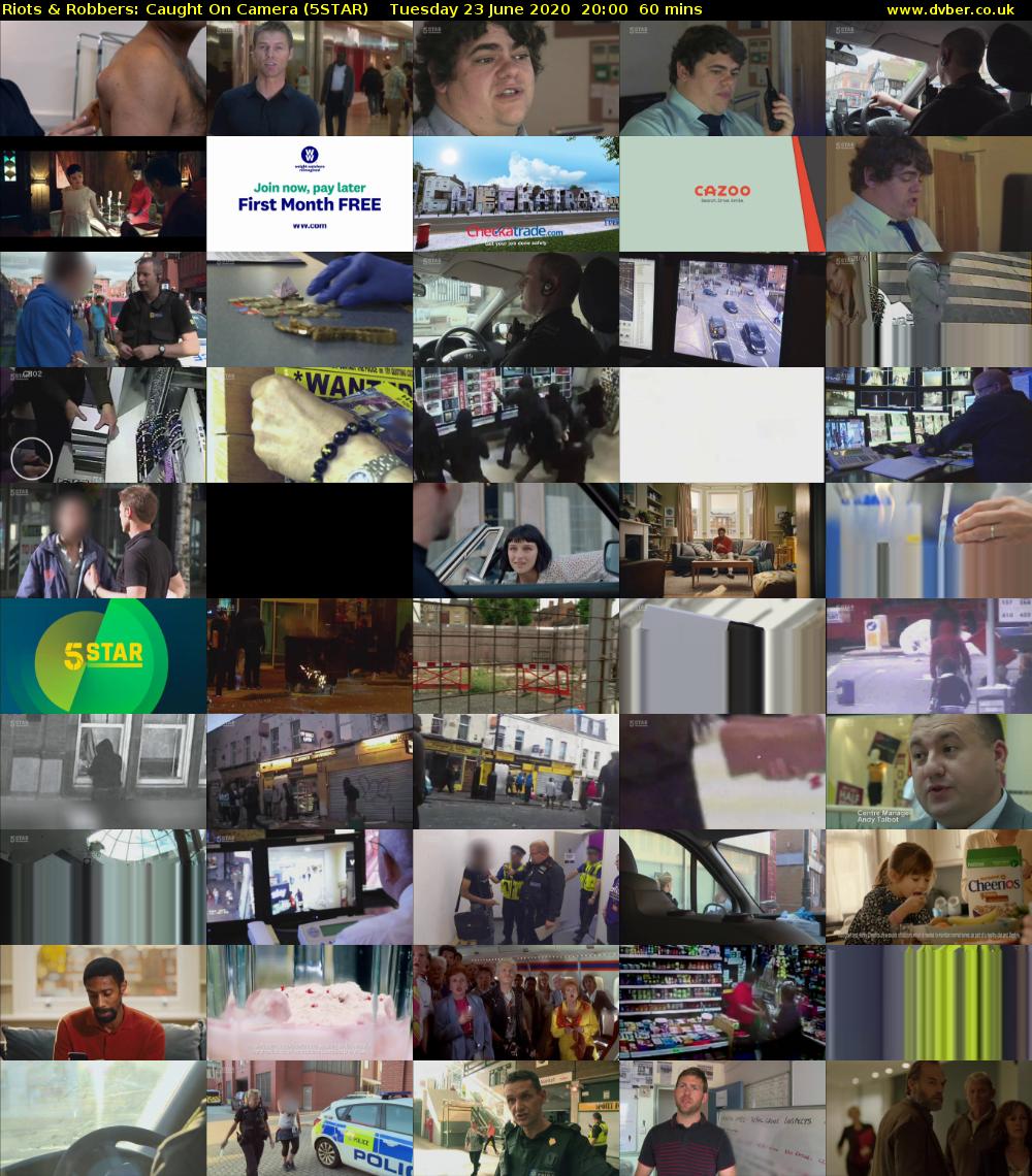 Riots & Robbers: Caught On Camera (5STAR) Tuesday 23 June 2020 20:00 - 21:00