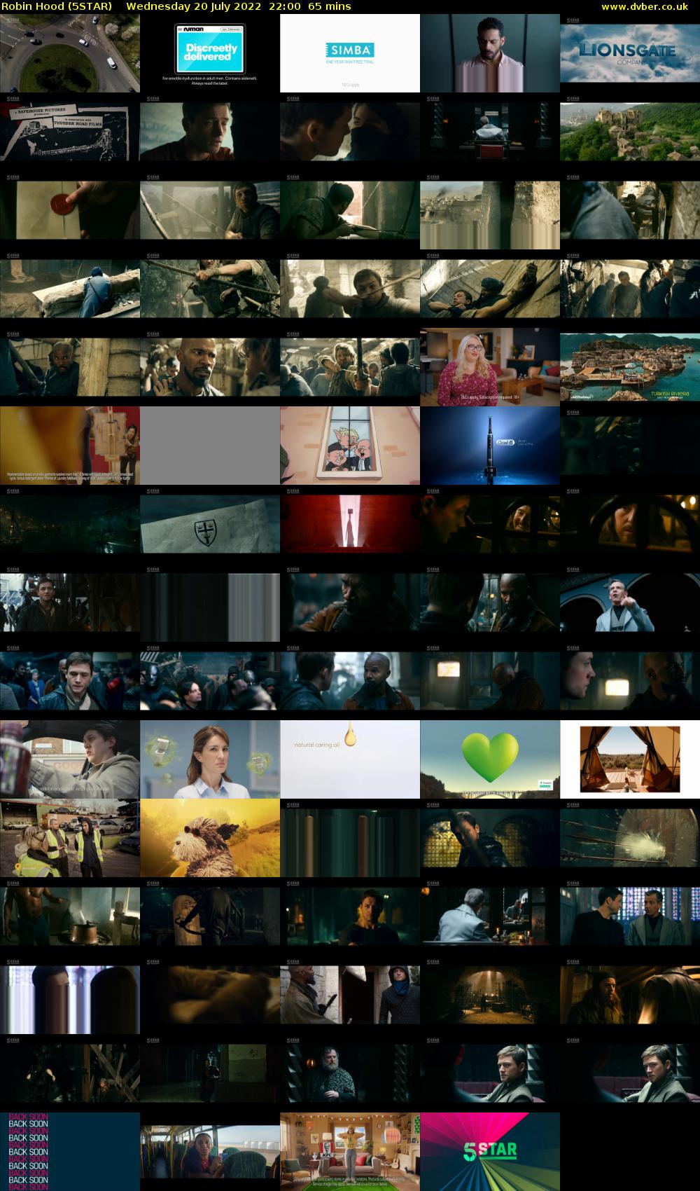Robin Hood (5STAR) Wednesday 20 July 2022 22:00 - 23:05