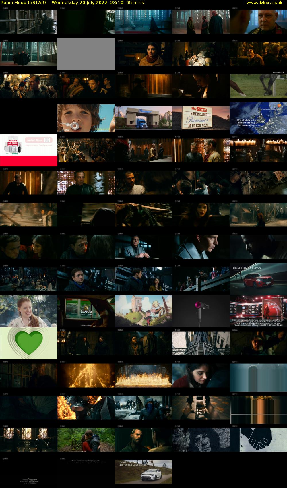 Robin Hood (5STAR) Wednesday 20 July 2022 23:10 - 00:15