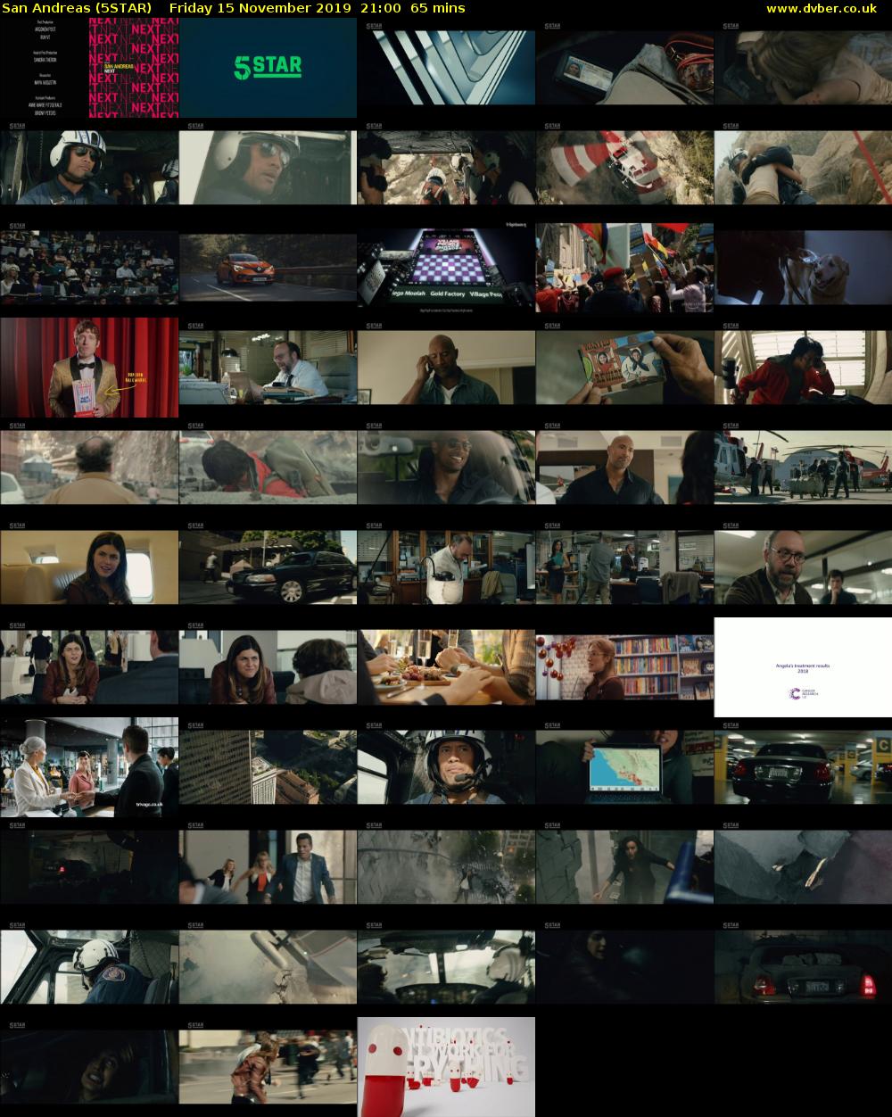 San Andreas (5STAR) Friday 15 November 2019 21:00 - 22:05