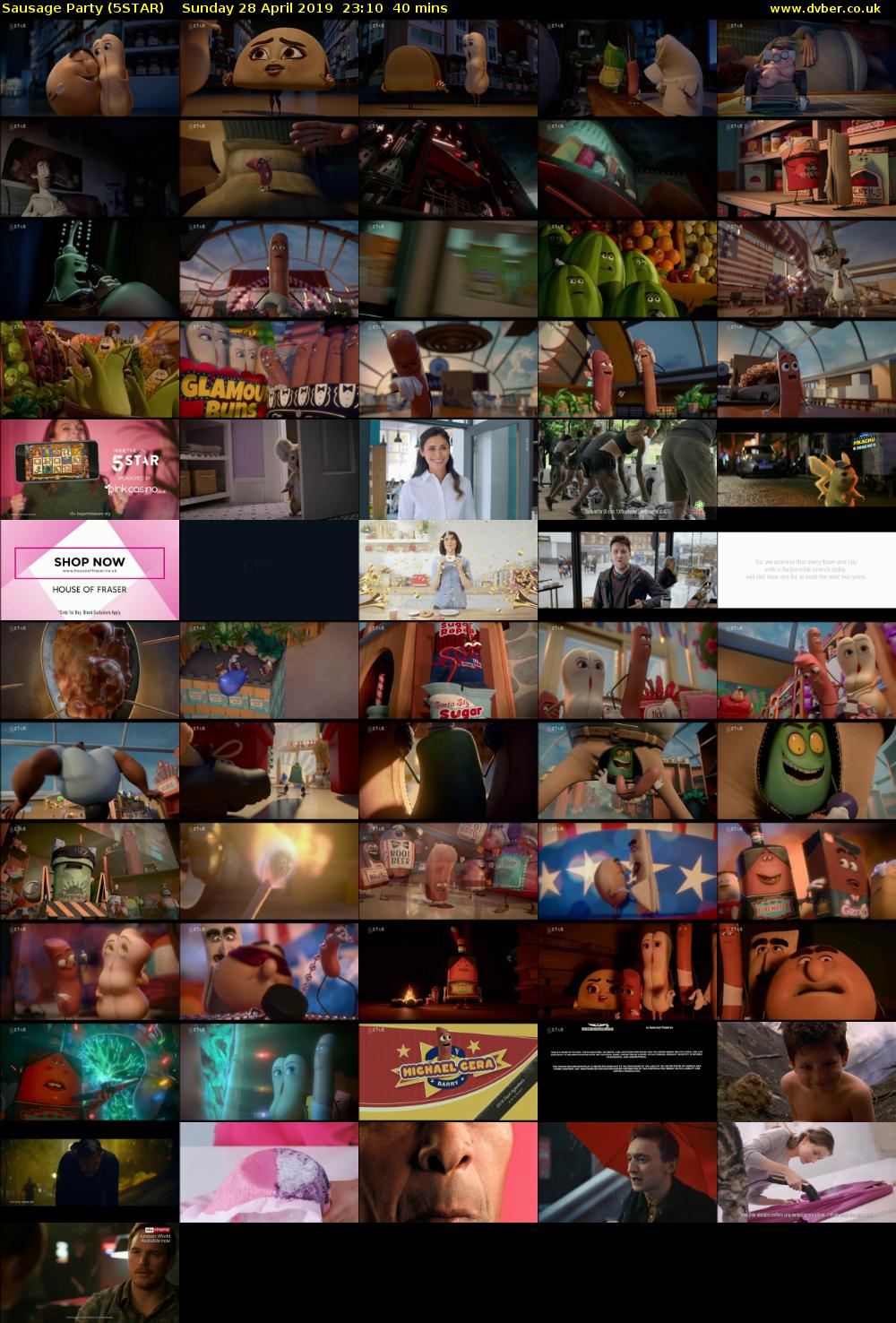 Sausage Party (5STAR) Sunday 28 April 2019 23:10 - 23:50